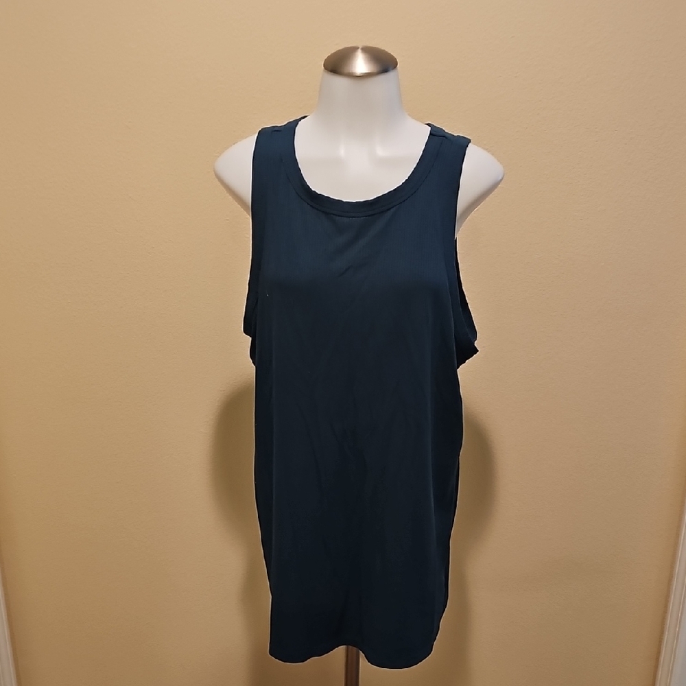 3/10 Torrid 3 Dark Teal Ribbed Tank TopClassic Beater Green 3X